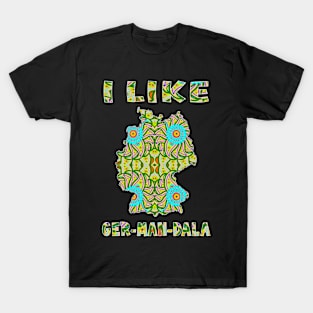 I like (love) Ger-Man-Dala / Mandala on Germany Map T-Shirt